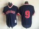 men's mlb boston red sox #9 ted williams blue mitchell and ness 1990 throwback stitched baseball jersey