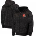 Football Cleveland Browns G III Sports By Carl Banks Discovery Sherpa Full Zip Jacket Heathered Black