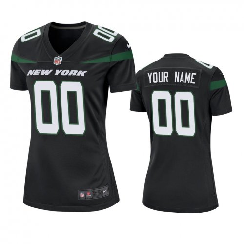 New York Jets Custom Black 2019 Game Jersey - Women\'s