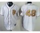 mlb san francisco giants #48 sandoval white jerseys [golden numb