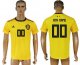Custom Belgium 2018 World Cup Soccer Jersey Yellow Short Sleeves