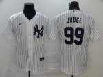 Men's New York Yankees #99 Aaron Judge White 2020 Baseball Jerseys