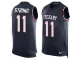 Men's Nike Houston Texans #11 Jaelen Strong Navy Blue Team Color Stitched NFL Limited Tank Top Jersey