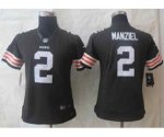 nike women nfl cleveland browns #2 manziel brown [nike limited]
