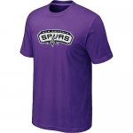 nba san antonio spurs big & tall primary logo purple T-Shirt