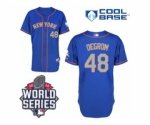 2015 World Series mlb jerseys new york mets #48 degrom blue[numb