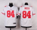 nike san francisco 49ers #84 bell white elite jerseys