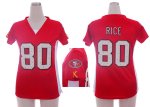 nike women nfl san francisco 49ers #80 jerry rice red [draft him