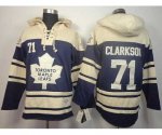 nhl toronto maple leafs #71 clarkson blue-cream [pullover hooded