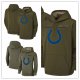 Football Indianapolis Colts Olive Salute to Service Sideline Therma Performance Pullover Hoodie