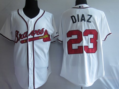 Baseball Jerseys atlanta braves #23 diaz white