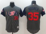 Men's USA Baseball #35 Eric Hosmer Majestic Gray 2017 World Baseball Classic Stitched Jersey