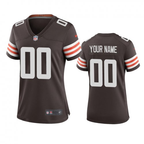 Women\'s Cleveland Browns Custom Brown 2020 Game Jersey