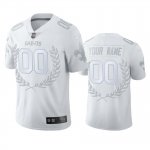 Football Custom New Orleans Saints white platinum limited jersey