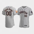 Custom Men's Houston Astros 60th Anniversary Authentic Gray Jersey