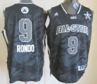 2013 nba all star boston celtics #9 rondo black jerseys