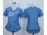 Women MLB Kansas City Royals blank Light Blue Jerseys