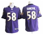 nike nfl baltimore ravens #58 dumervil purple jerseys [game]