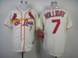 mlb st. louis cardinals #7 holliday cream jerseys