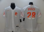 Baseball San Francisco Giants #28 Buster Posey White 2021 City Connect Jersey