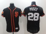 Baseball San Francisco Giants #28 Buster Posey Black Jersey
