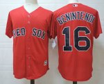 Men MLB Boston Red Sox #16 Andrew Benintendi Majestic Alternate Scarlet Cool Base Jerseys