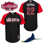 Rays #22 Chris Archer Black 2015 All-Star American League Stitch