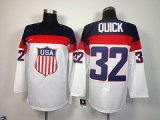 nhl team usa olympic #32 quick white jerseys [2014 winter olympi