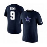 nike nfl dallas cowboys #9 tony romo name number t-shirt blue