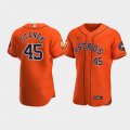 Men's Houston Astros #45 Ryne Stanek 60th Anniversary Authentic Orange Jersey