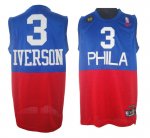 nba philadelphia 76ers #3 iverson red blue cheap jerseys
