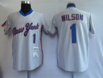 Baseball Jerseys new york mets #1 wilson m&n grey