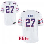 Men NFL Buffalo Bills #27 Tre'Davious White Nike White 2017 Draft Pick Elite Jersey