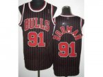 nba chicago bulls #91 rodman black [revolution 30][red strip]