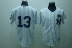 Baseball Jerseys new york yankees #13 rodriguez white(gms the bo