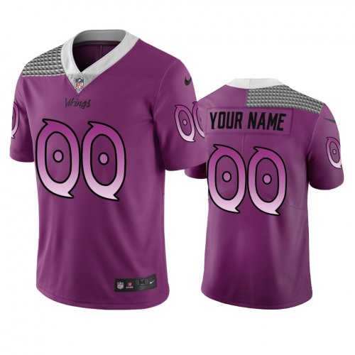 Men\'s Vikings Custom Purple Vapor Limited City Edition Jersey