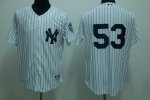 Baseball Jerseys new york yankees #53 abreu white(2009 logo)
