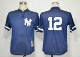 mlb new york yankees #12 wade boggs blue m&n 1995 jerseys [boggs