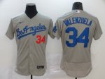 Men's Los Angeles Dodgers #34 Fernando Valenzuela Grey 2020 Stitched Baseball Jersey