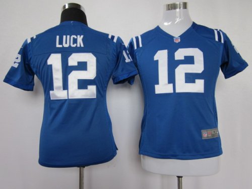 nike women nfl indianapolis colts #12 luck blue cheap jerseys