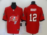Football Tampa Bay Buccaneers #12 Tom Brady 2020 Team Logo Stitched Red Vapor Limited Jersey