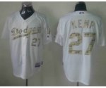 mlb los angeles dodgers #27 demp white jerseys [number camo]
