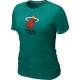 women nba miami heat big & tall primary logo L.Green T-Shirt