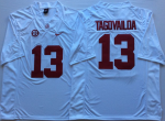 Men's Alabama Crimson Tide White #13 Tua Tagovailoa College Jersey