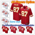 Football Kansas City Chiefs All Players Option Color Red And Color White Stitched Game jerseys