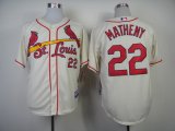 mlb st. louis cardinals #22 matheny cream jerseys