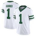 #1 New York Jets Ahmad Sauce Gardner Legacy White Vapor F.U.S.E. Limited Stitched Jersey