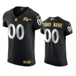 Los Angeles Rams Custom Black Golden Edition Vapor Elite Jersey - Men's