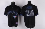 mlb toronto blue jays #26 adam lind black jerseys [2012 new]