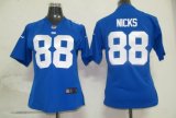 nike women nfl new york giants #88 nicks blue cheap jersey(game)